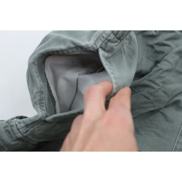 Vtg 90s Columbia Mens Large Faded Spell Out Belted Above Knee Cargo Shorts Green - Picture 5 of 9